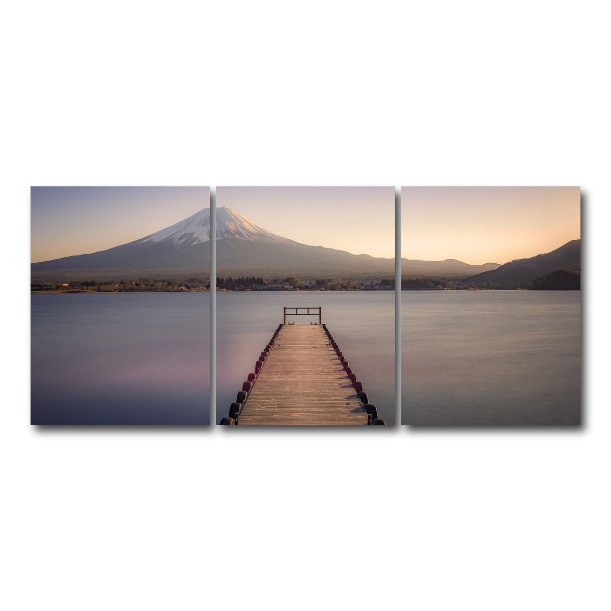 AUTO-MOCKUP WHITE | Kawaguchiko Lake | 3 Piece | Gallery Wrap Canvas | group=18x24