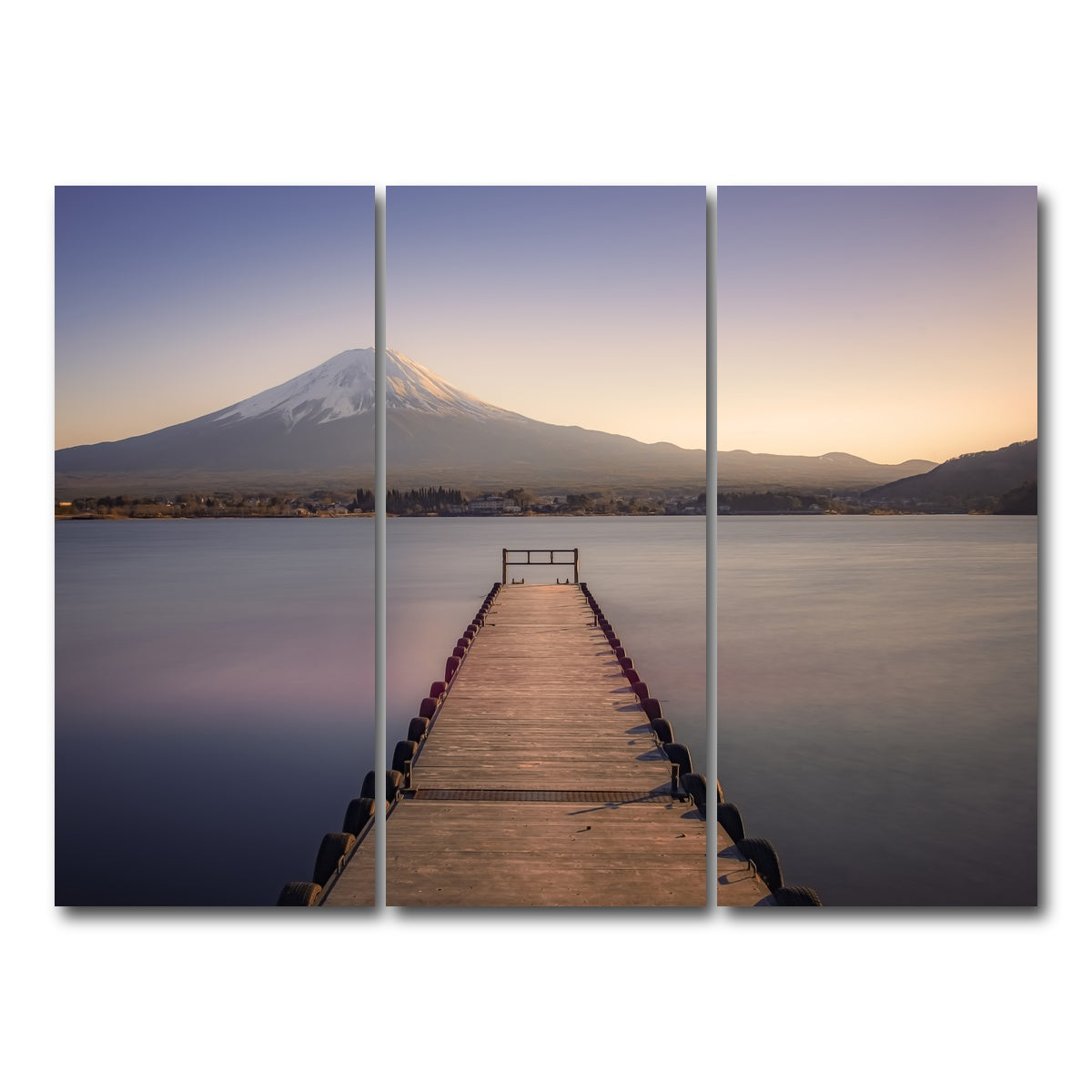 AUTO-MOCKUP WHITE | Kawaguchiko Lake | 3 Piece | Gallery Wrap Canvas | group=8x18