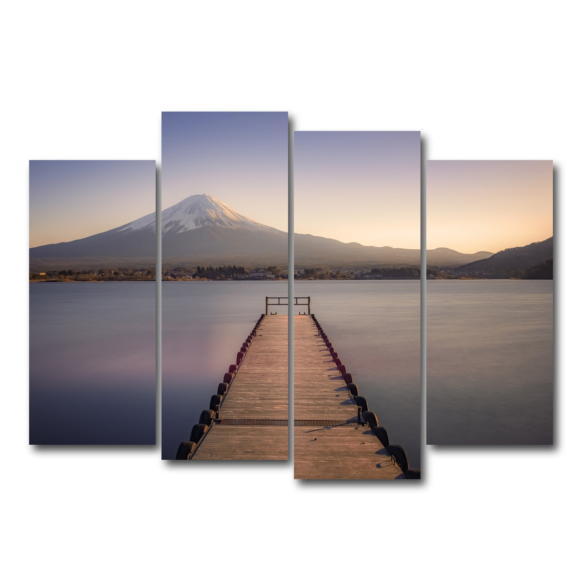 AUTO-MOCKUP WHITE | Kawaguchiko Lake | 4 Piece | Gallery Wrap Canvas | group=4_normal