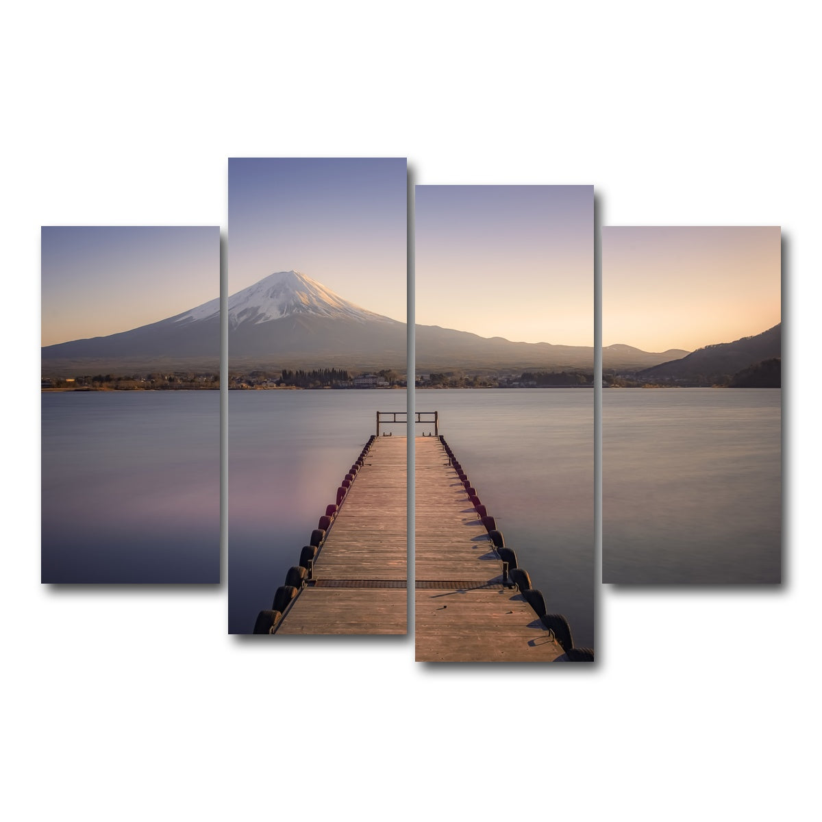 AUTO-MOCKUP WHITE | Kawaguchiko Lake | 4 Piece | Gallery Wrap Canvas | group=4_short