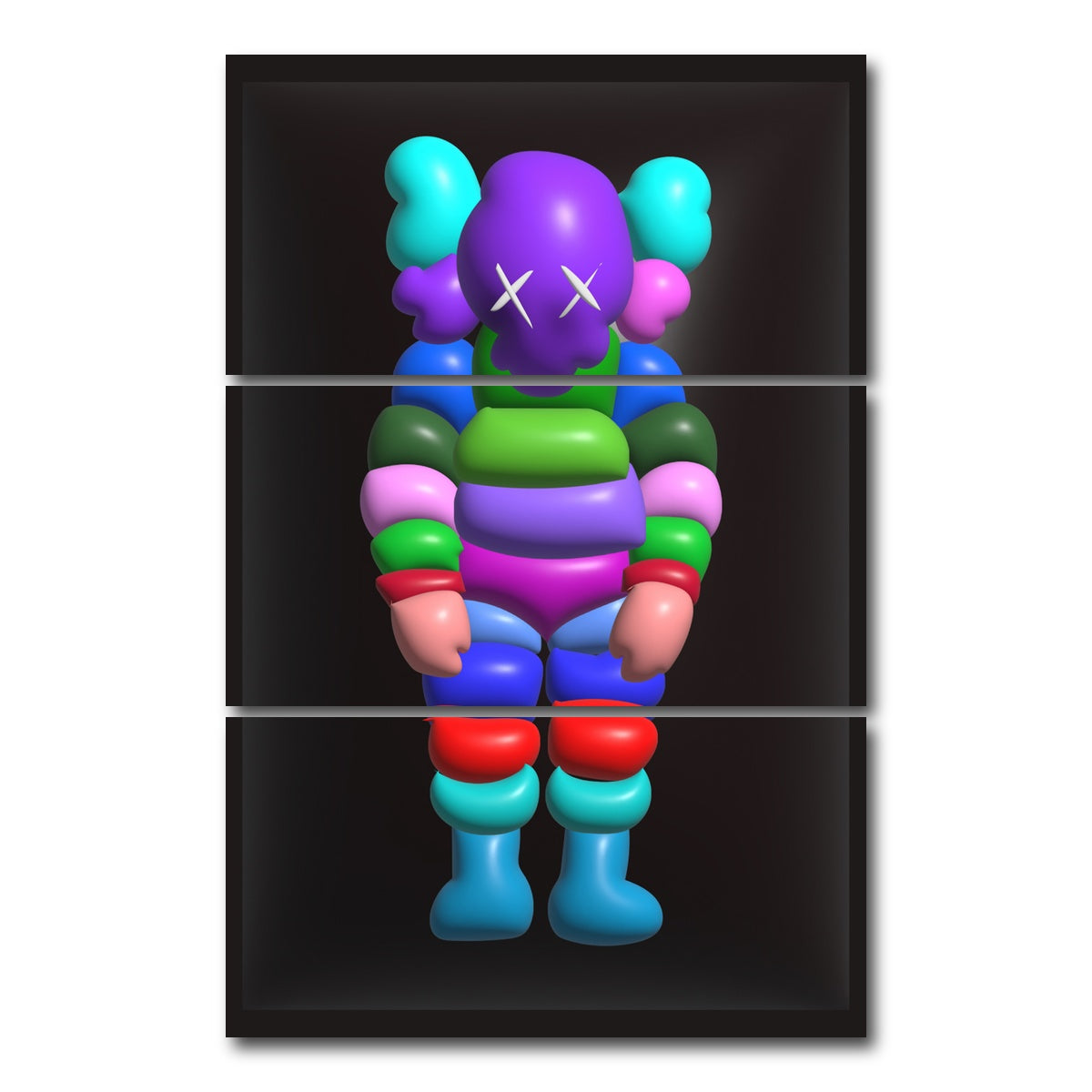 AUTO-MOCKUP WHITE | Kawsman | 3 Piece | Gallery Wrap Canvas | group=12x24_stacked