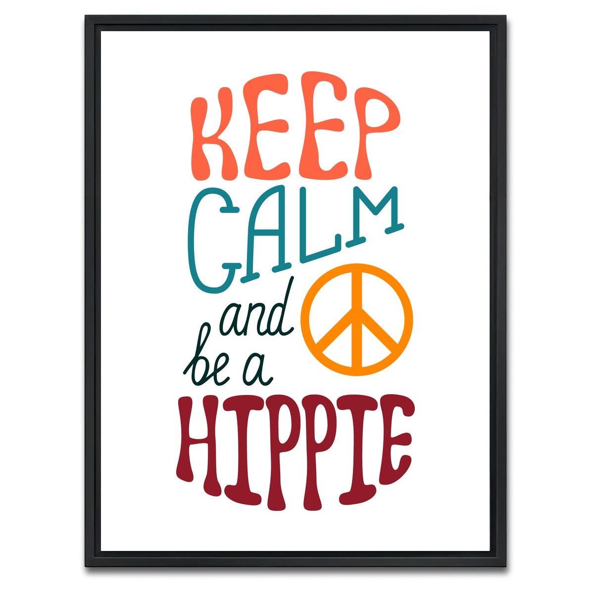 AUTO-MOCKUP WHITE | Keep Hippie | 1 Piece | Black Framed Canvas | group=3x4