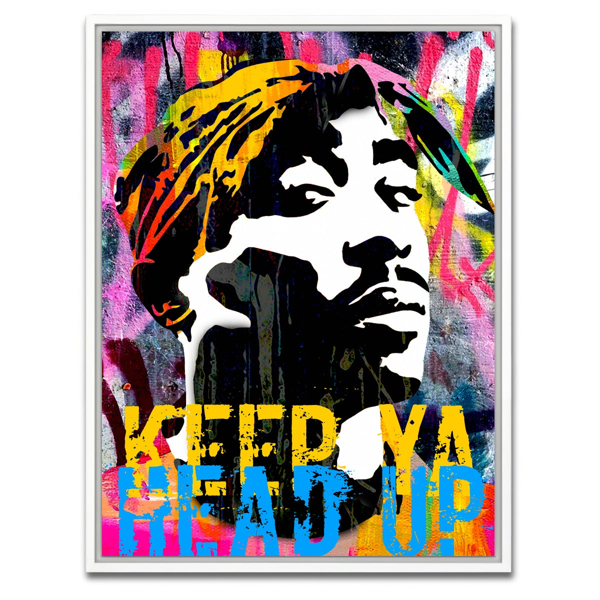 AUTO-MOCKUP WHITE | Keep Ya Head Up | 1 Piece | White Framed Canvas | group=3x4