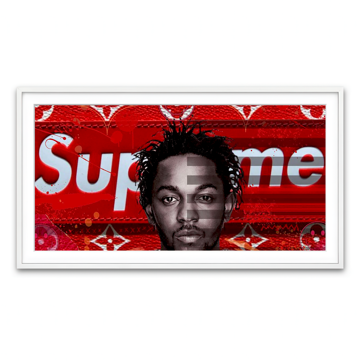 Framed Print 2x1 White