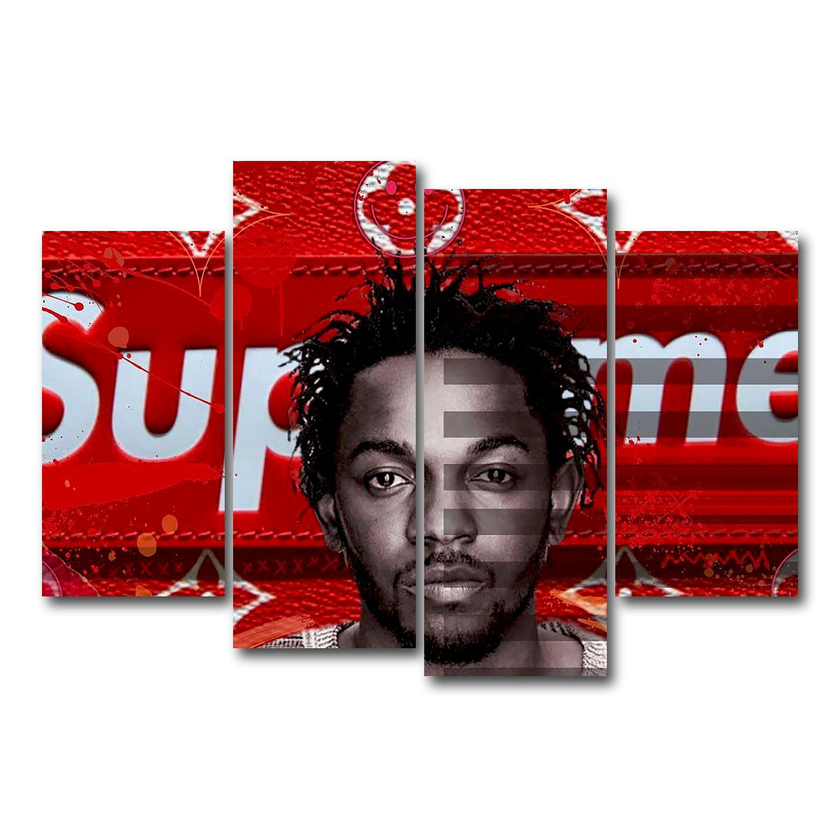 AUTO-MOCKUP WHITE | Kendrick Supreme | 4 Piece | Gallery Wrap Canvas | group=4_short