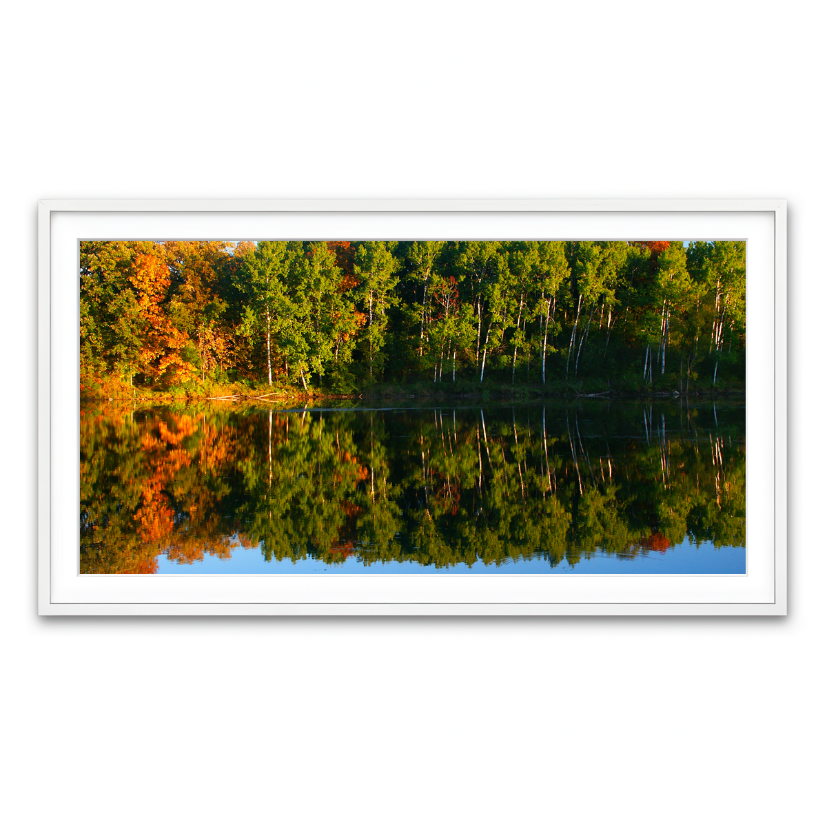 Framed Print 2x1 White