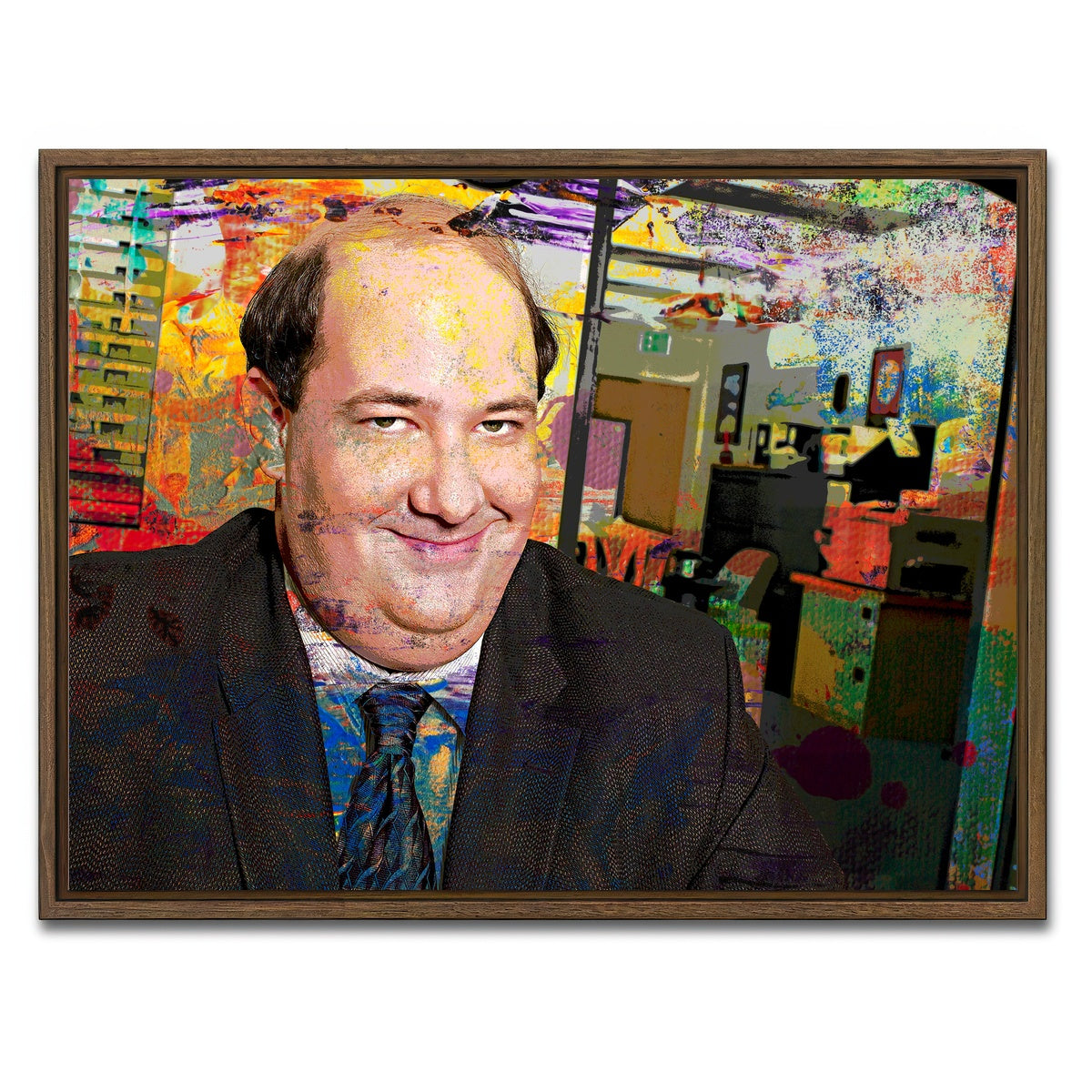 AUTO-MOCKUP WHITE | Kevin - The Office | 1 Piece | Walnut Framed Canvas | group=4x3