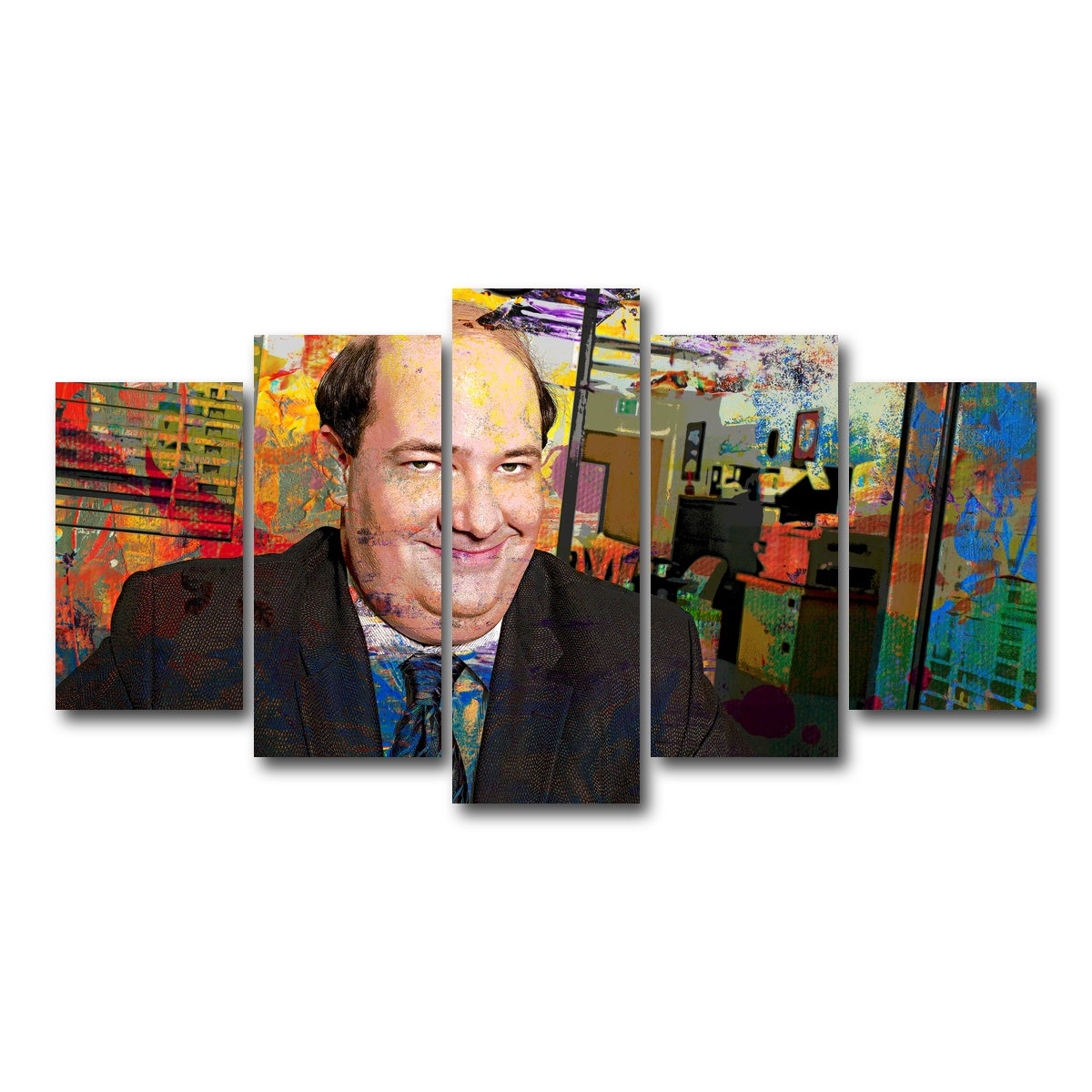 AUTO-MOCKUP WHITE | Kevin - The Office | 5 Piece | Gallery Wrap Canvas | group=5_normal