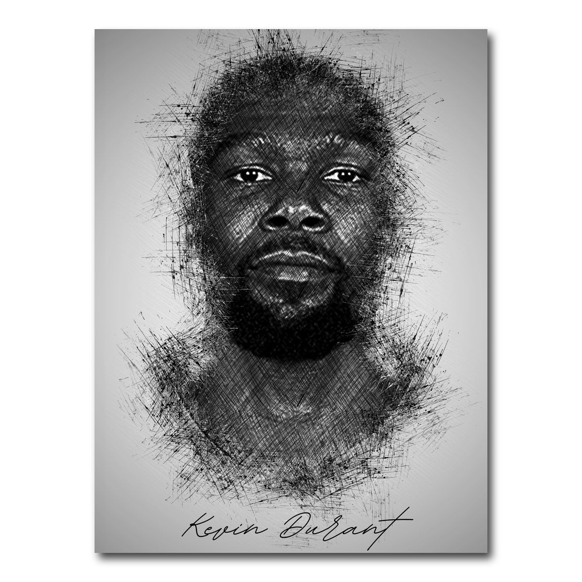 AUTO-MOCKUP WHITE | Kevin Durant | 1 Piece | Gallery Wrap Canvas | group=3x4