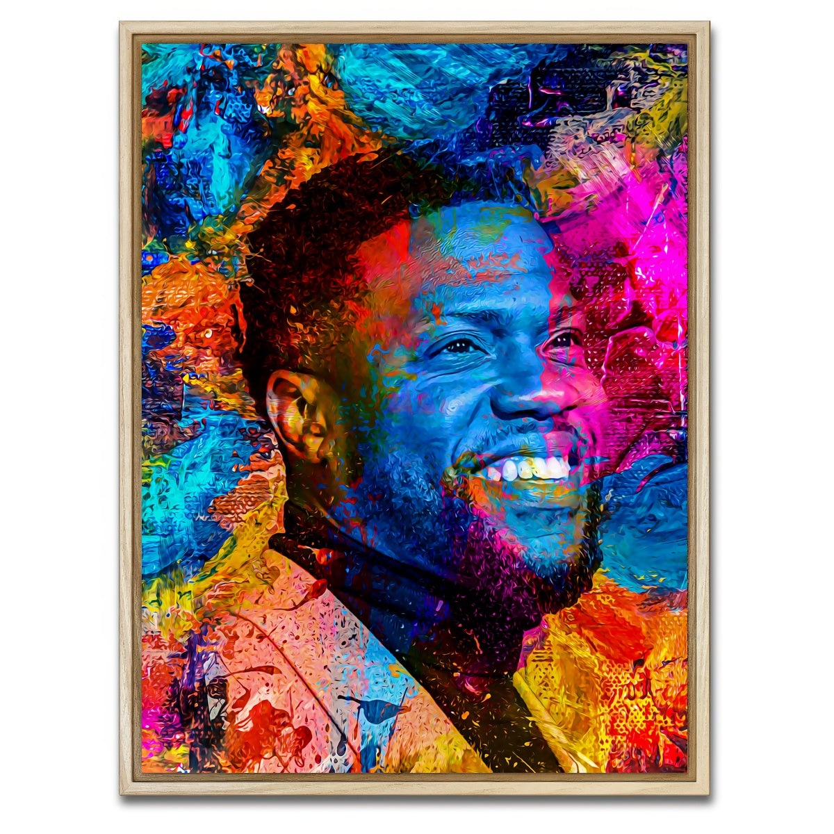 AUTO-MOCKUP WHITE | Kevin Hart | 1 Piece | Natural Framed Canvas | group=3x4
