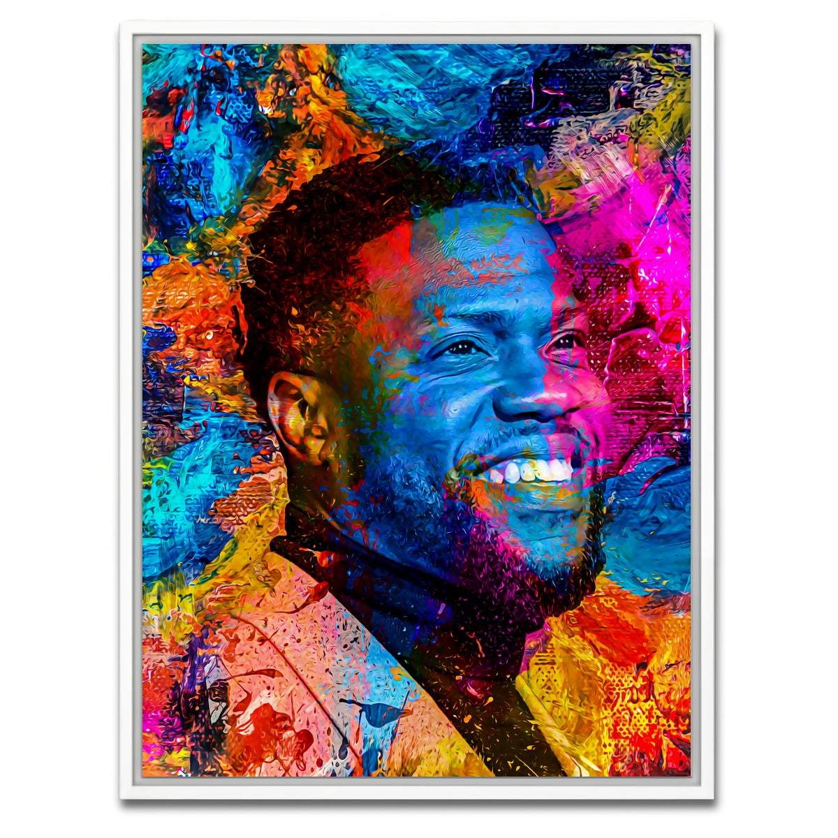 AUTO-MOCKUP WHITE | Kevin Hart | 1 Piece | White Framed Canvas | group=3x4