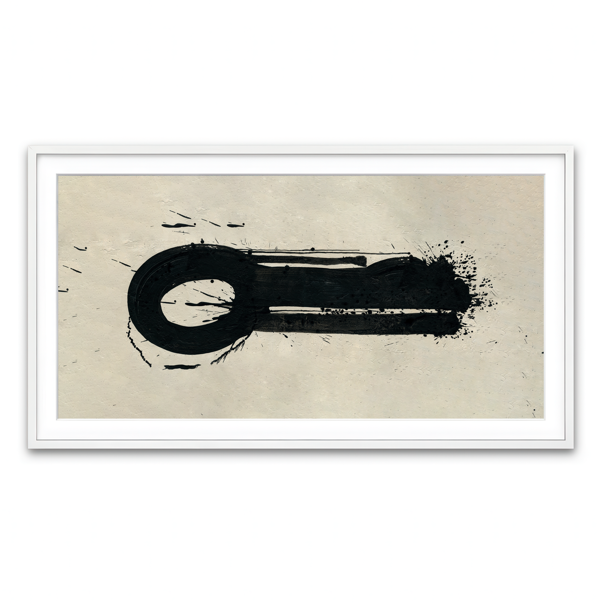 Framed Print 2x1 White