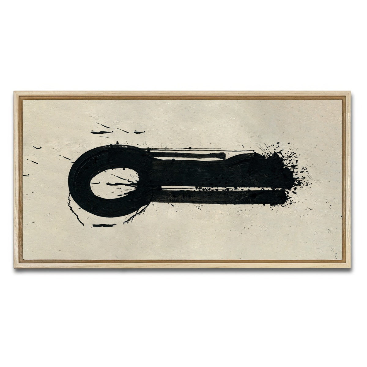 AUTO-MOCKUP WHITE | Key Black | 1 Piece | Natural Framed Canvas | group=2x1