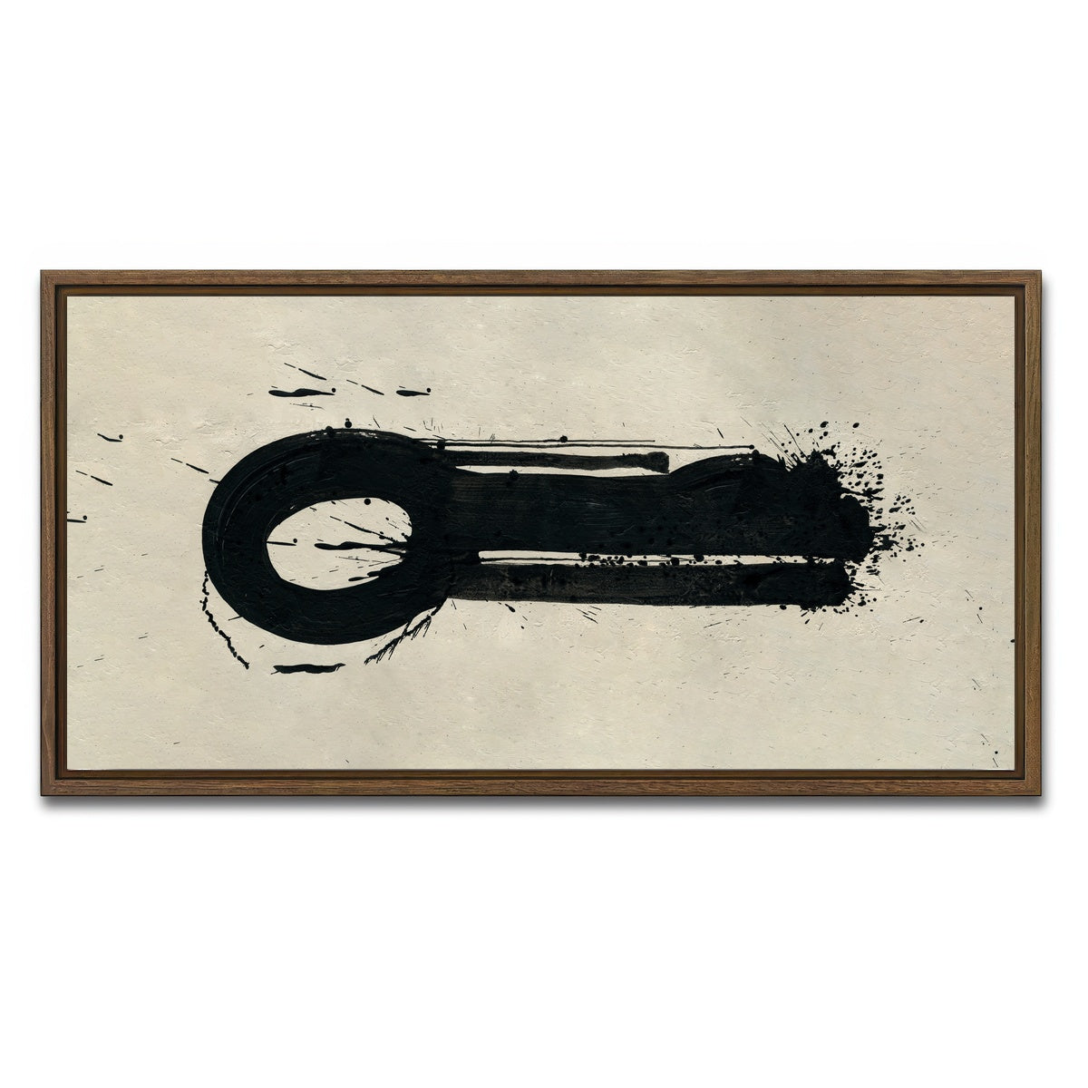 AUTO-MOCKUP WHITE | Key Black | 1 Piece | Walnut Framed Canvas | group=2x1