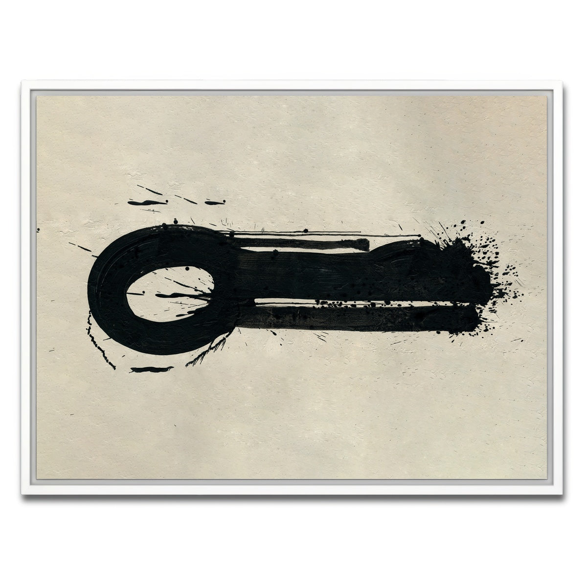 AUTO-MOCKUP WHITE | Key Black | 1 Piece | White Framed Canvas | group=4x3