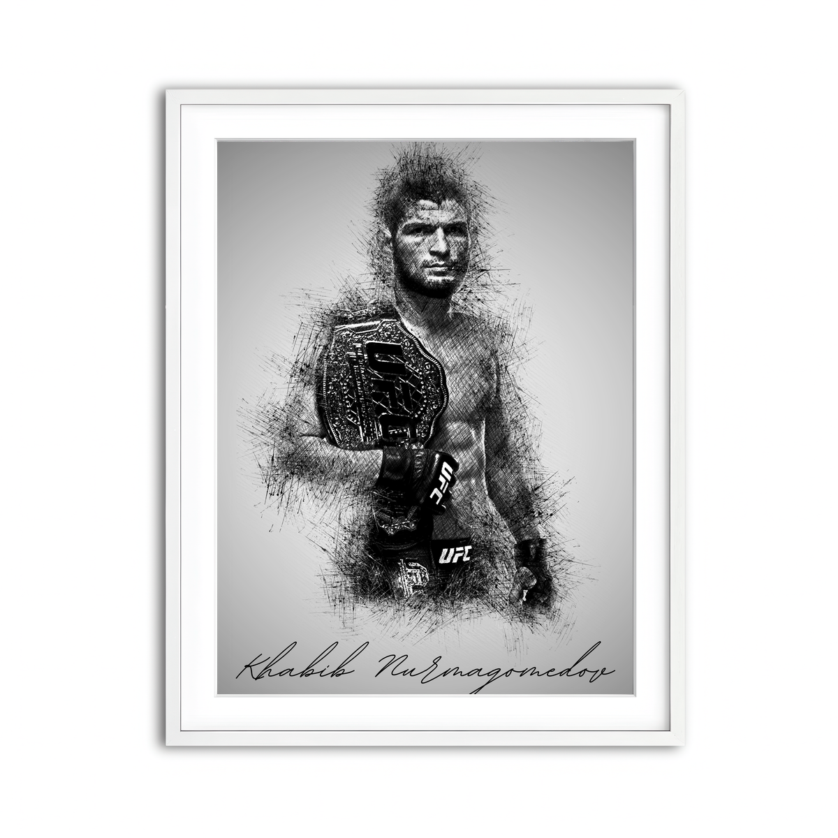 Framed Print 3x4 White