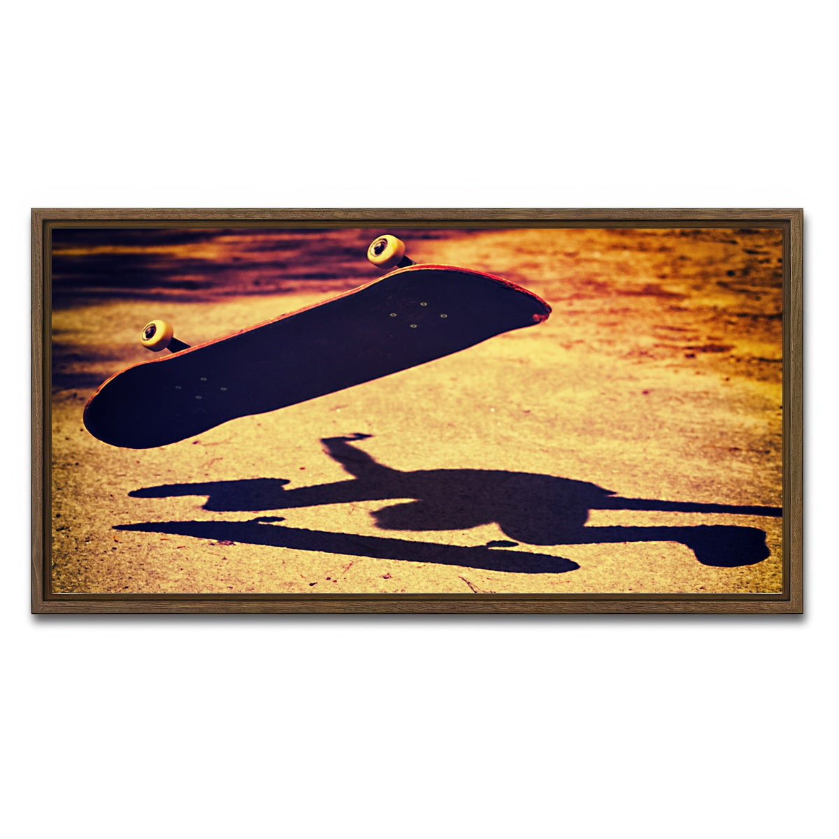 AUTO-MOCKUP WHITE | Kickflip | 1 Piece | Walnut Framed Canvas | group=2x1