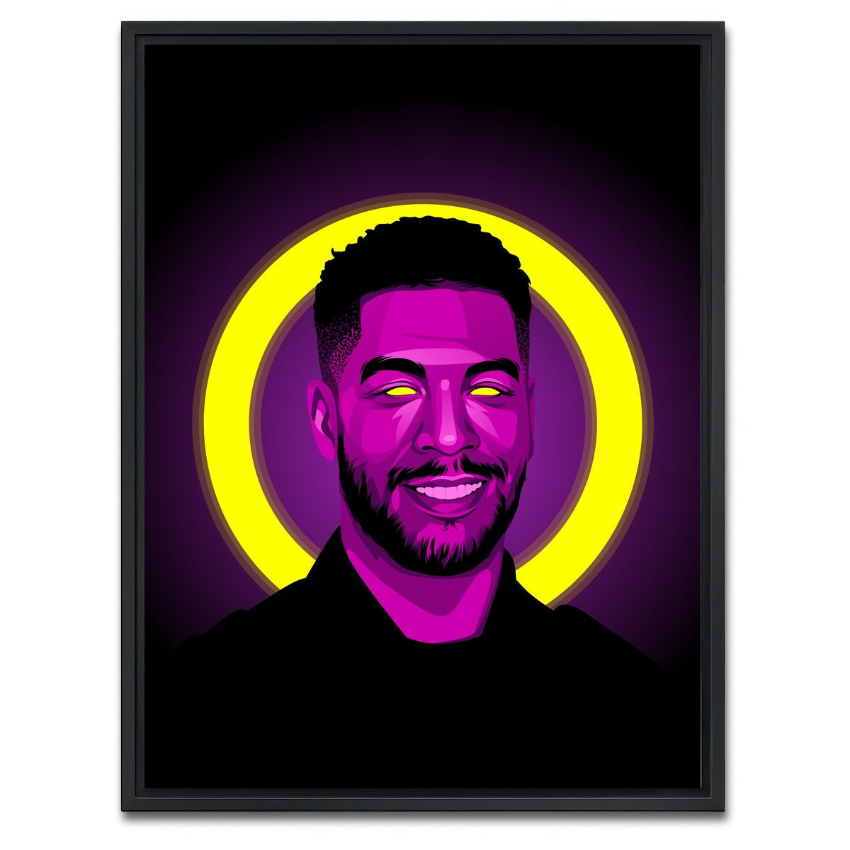 AUTO-MOCKUP WHITE | Kid Cudi | 1 Piece | Black Framed Canvas | group=3x4