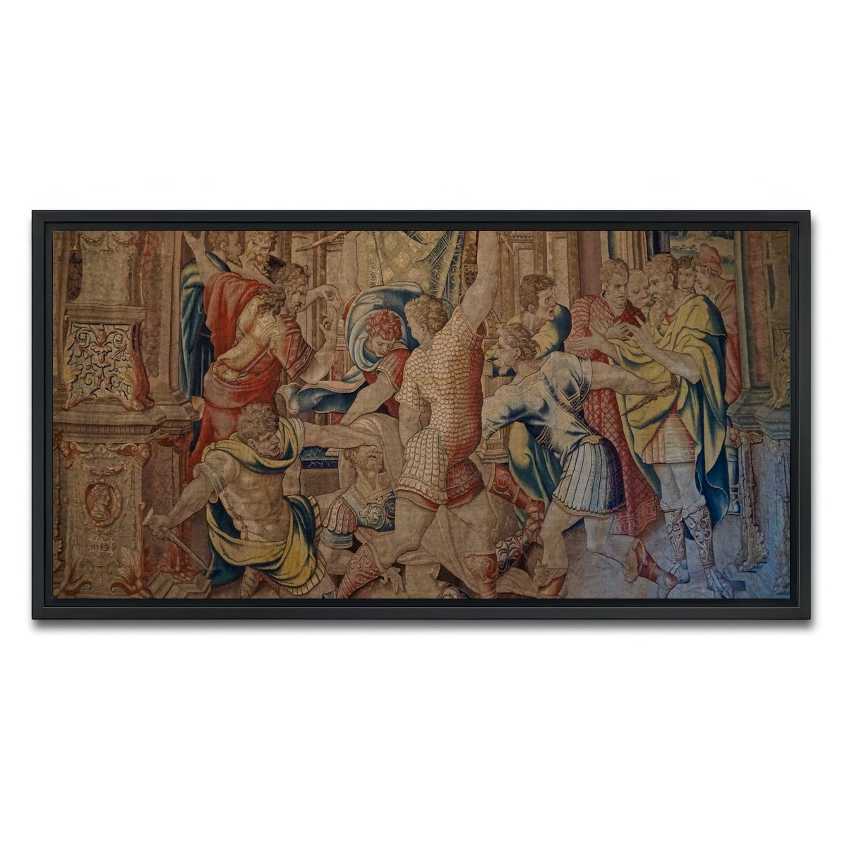 AUTO-MOCKUP WHITE | Killing of Caesar Tapestry | 1 Piece | Black Framed Canvas | group=2x1