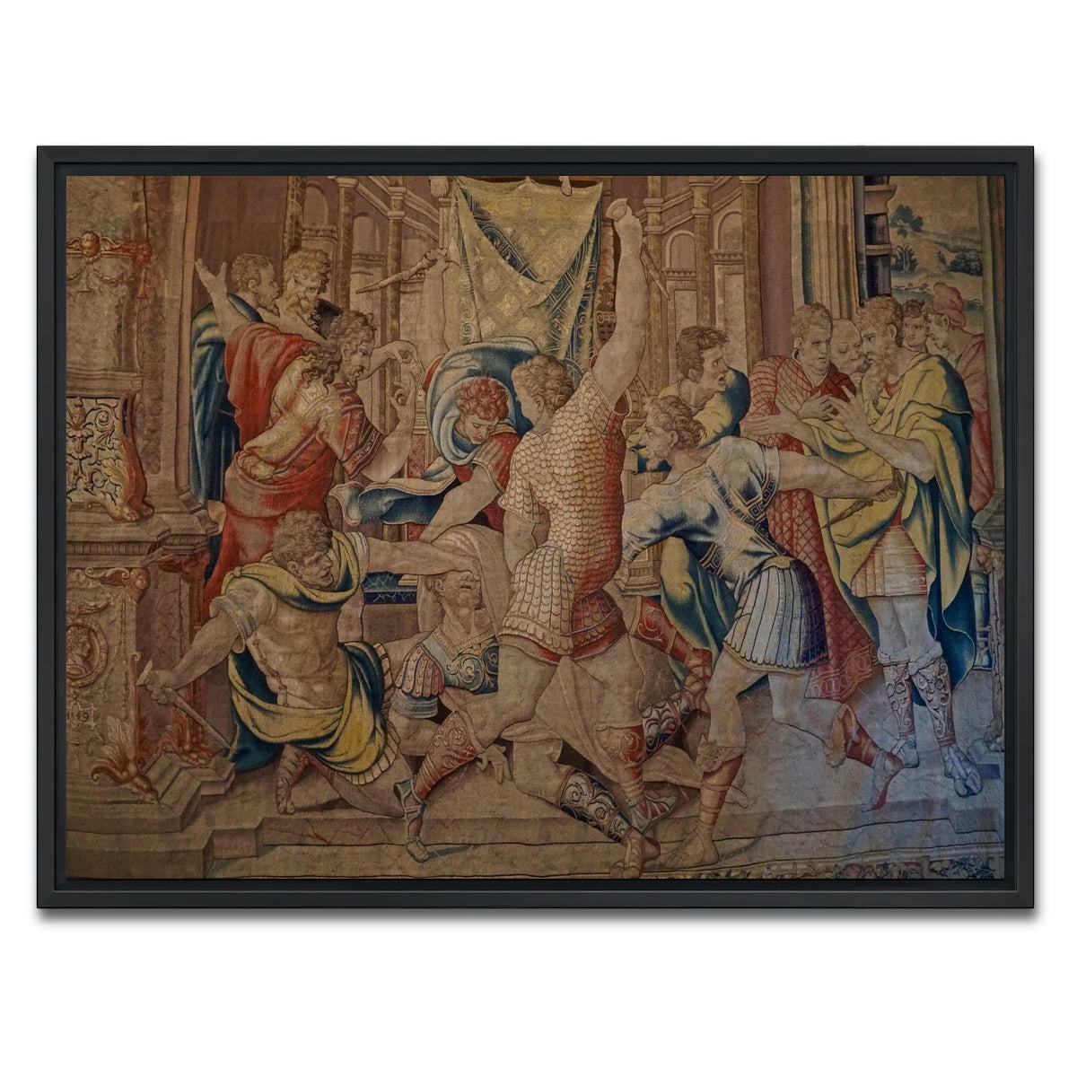 AUTO-MOCKUP WHITE | Killing of Caesar Tapestry | 1 Piece | Black Framed Canvas | group=4x3