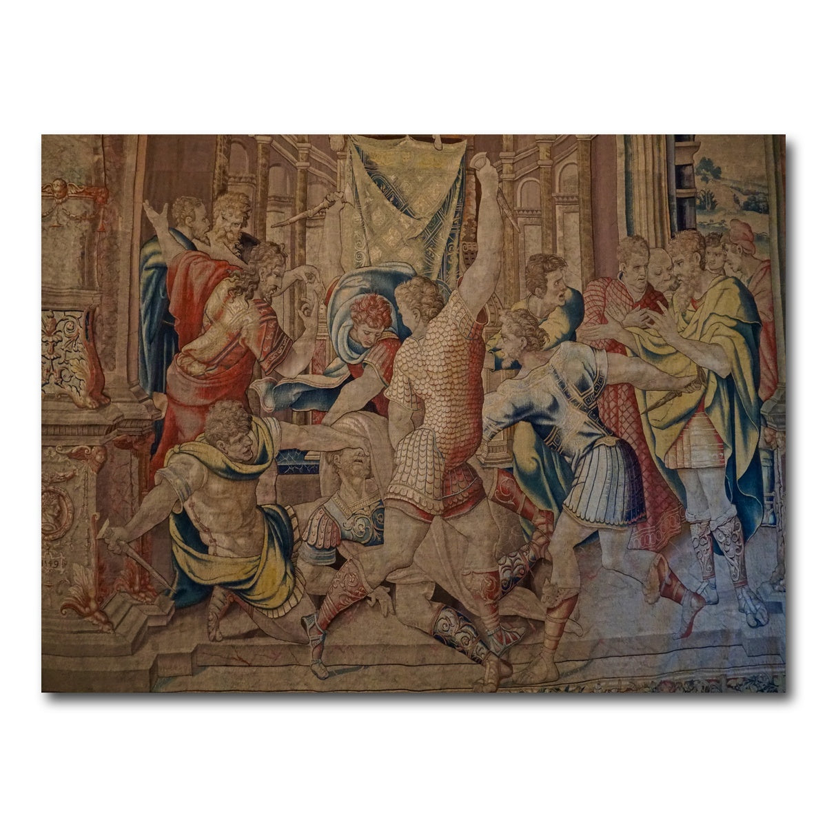 AUTO-MOCKUP WHITE | Killing of Caesar Tapestry | 1 Piece | Gallery Wrap Canvas | group=4x3