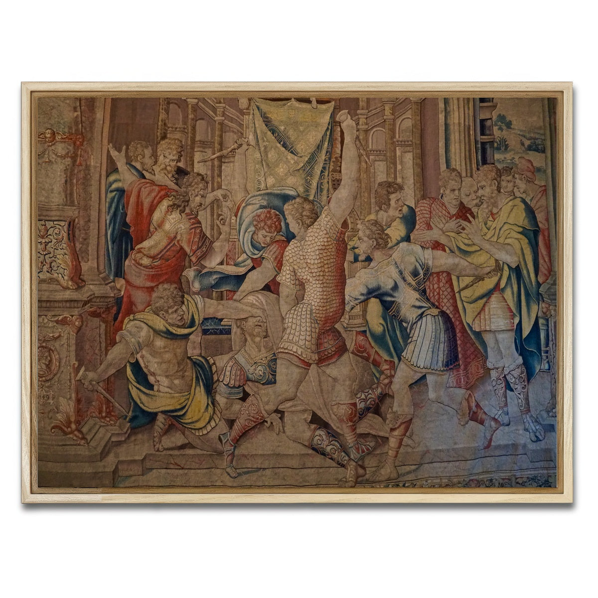 AUTO-MOCKUP WHITE | Killing of Caesar Tapestry | 1 Piece | Natural Framed Canvas | group=4x3