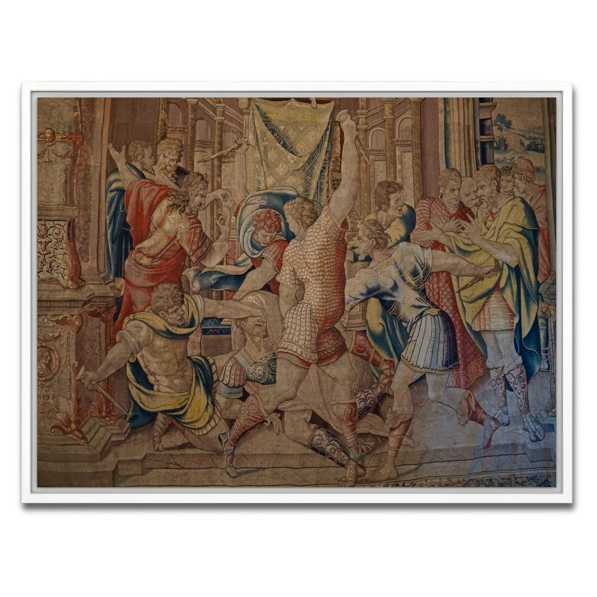 AUTO-MOCKUP WHITE | Killing of Caesar Tapestry | 1 Piece | White Framed Canvas | group=4x3