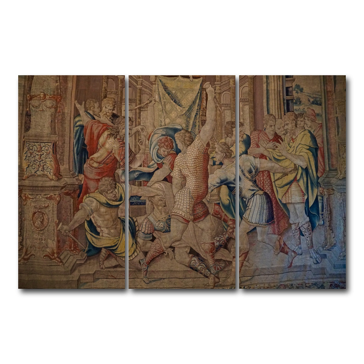 AUTO-MOCKUP WHITE | Killing of Caesar Tapestry | 3 Piece | Gallery Wrap Canvas | group=12x24