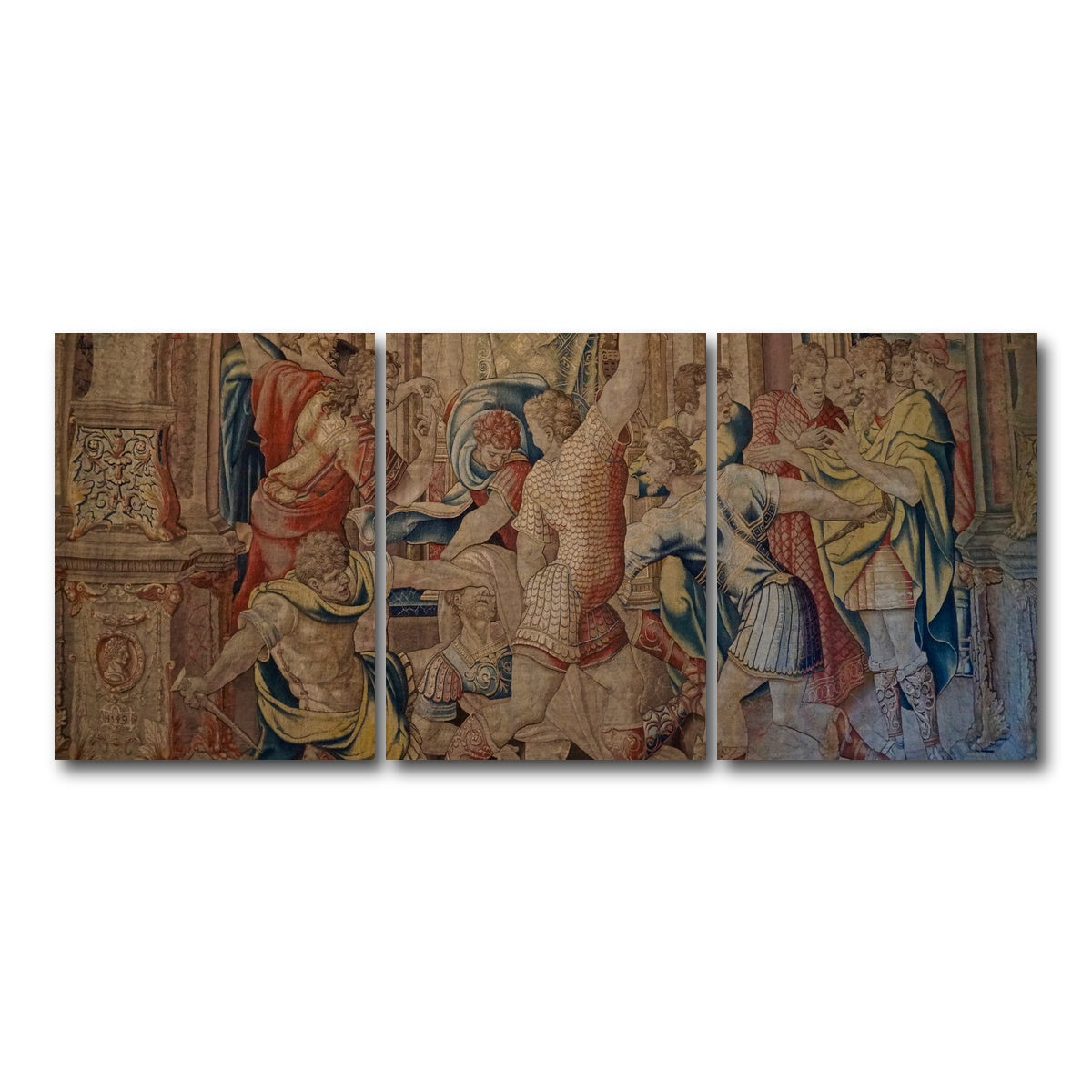 AUTO-MOCKUP WHITE | Killing of Caesar Tapestry | 3 Piece | Gallery Wrap Canvas | group=18x24
