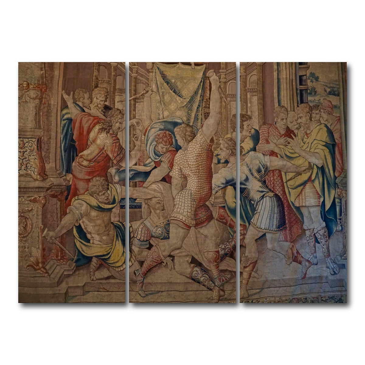 AUTO-MOCKUP WHITE | Killing of Caesar Tapestry | 3 Piece | Gallery Wrap Canvas | group=8x18