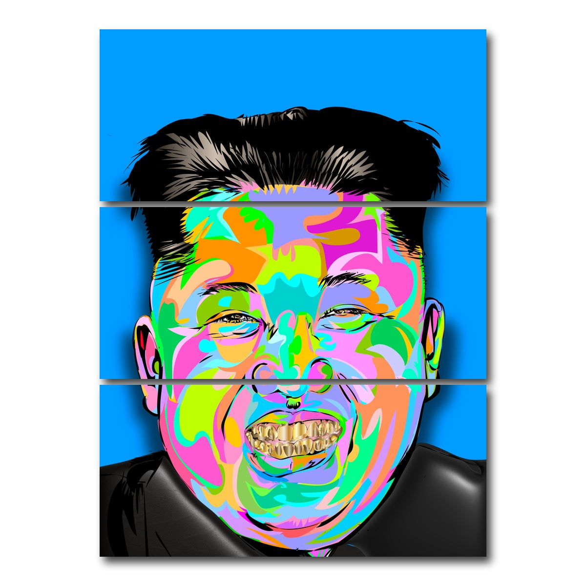 AUTO-MOCKUP WHITE | Kim Jong | 3 Piece | Gallery Wrap Canvas | group=8x18_stacked