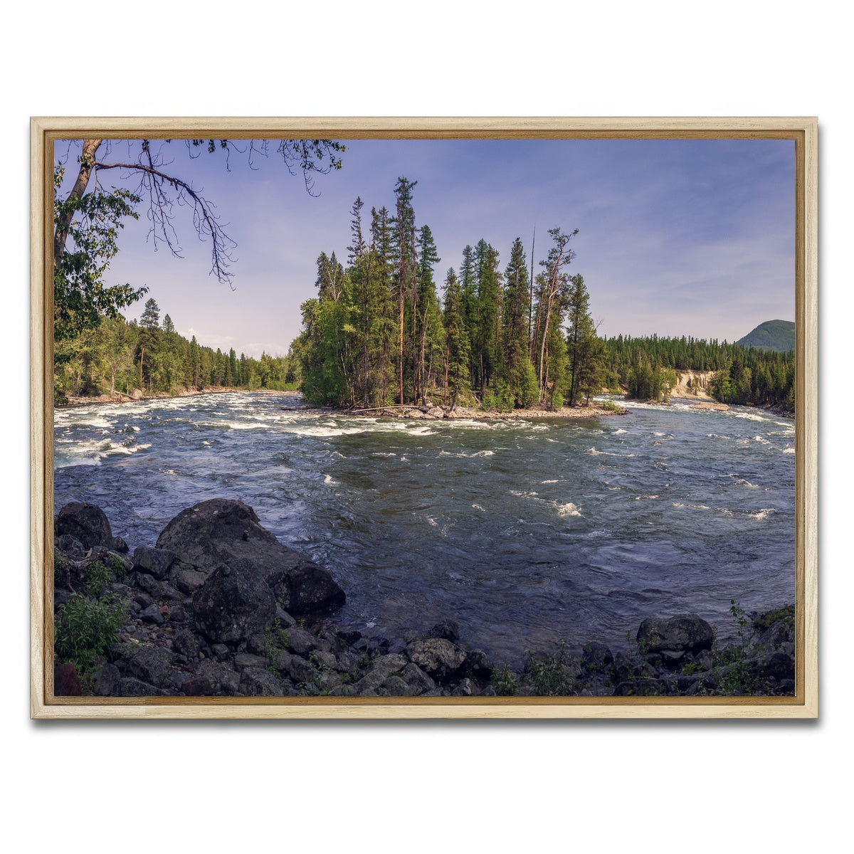 AUTO-MOCKUP WHITE | Kimberley Riverside Campground | 1 Piece | Natural Framed Canvas | group=4x3