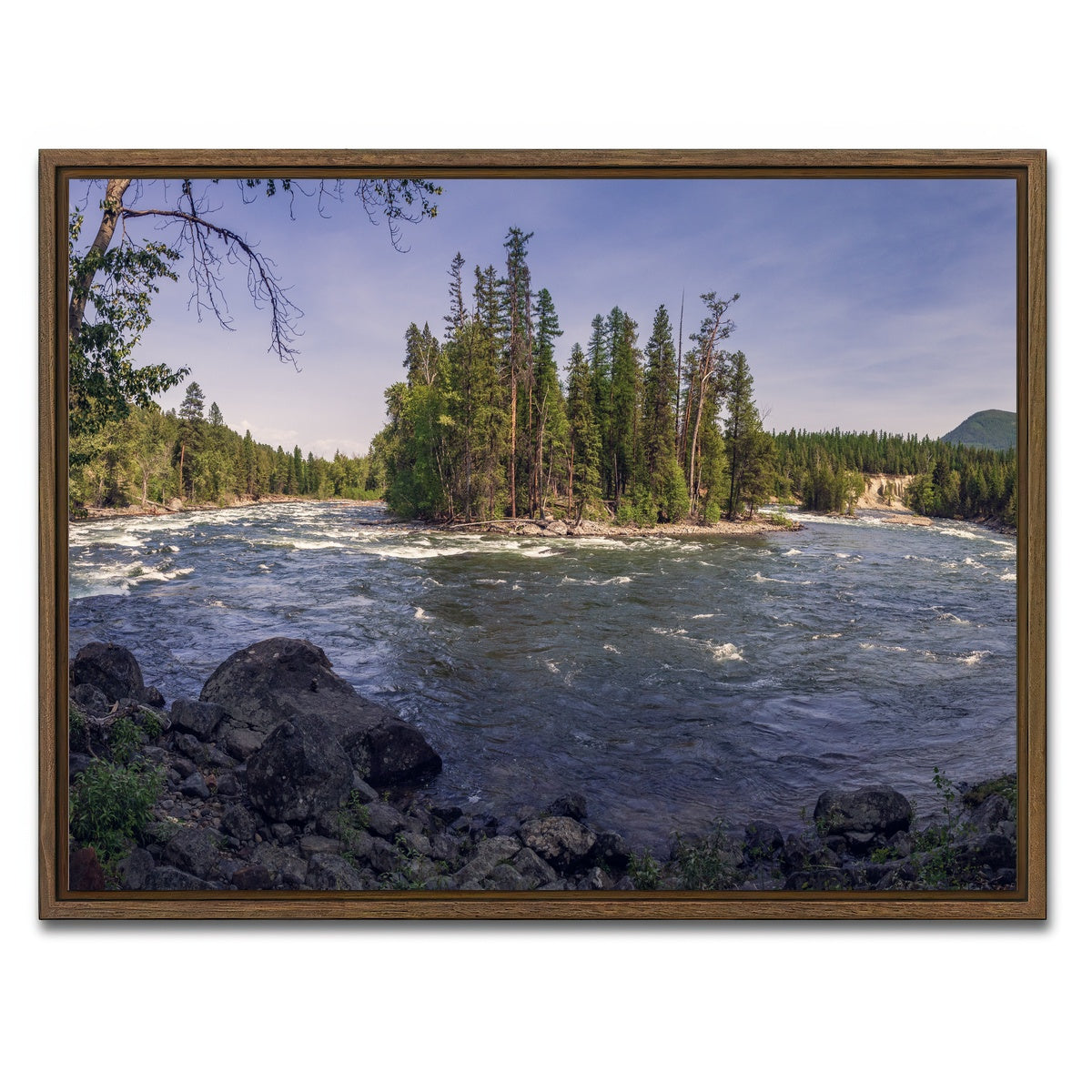 AUTO-MOCKUP WHITE | Kimberley Riverside Campground | 1 Piece | Walnut Framed Canvas | group=4x3
