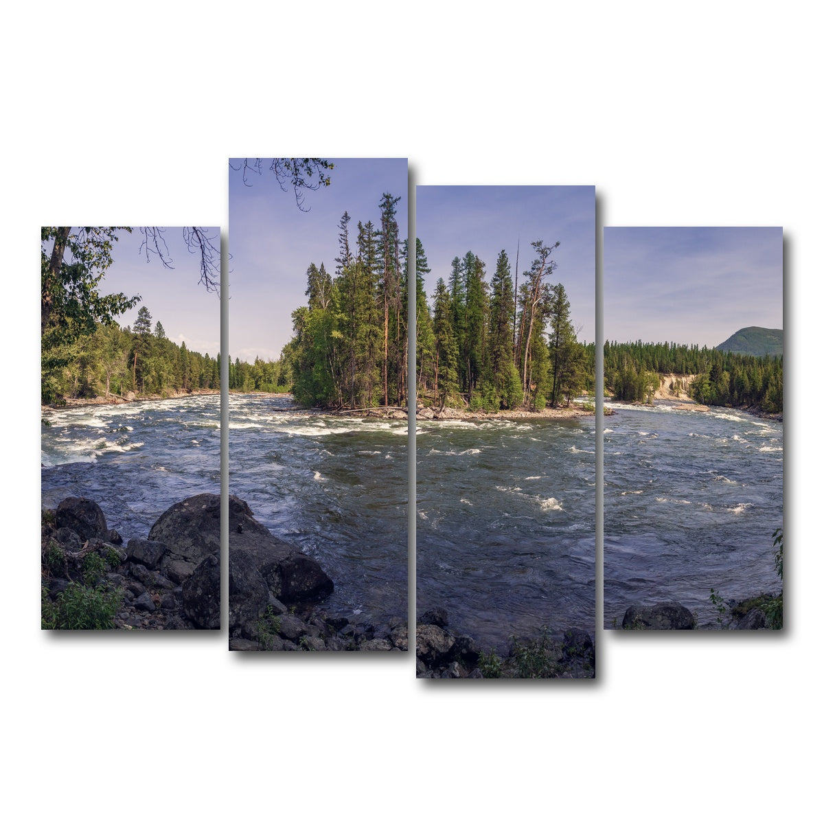 AUTO-MOCKUP WHITE | Kimberley Riverside Campground | 4 Piece | Gallery Wrap Canvas | group=4_normal