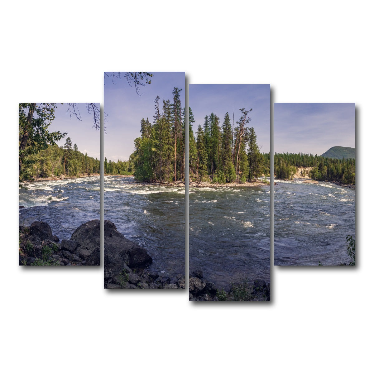 AUTO-MOCKUP WHITE | Kimberley Riverside Campground | 4 Piece | Gallery Wrap Canvas | group=4_short