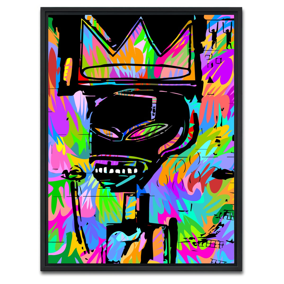 AUTO-MOCKUP WHITE | King Basquait | 1 Piece | Black Framed Canvas | group=3x4