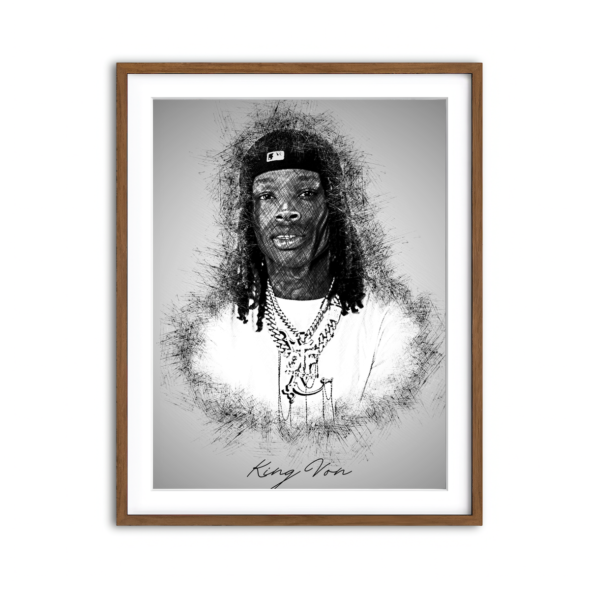 Framed Print 3x4 Walnut