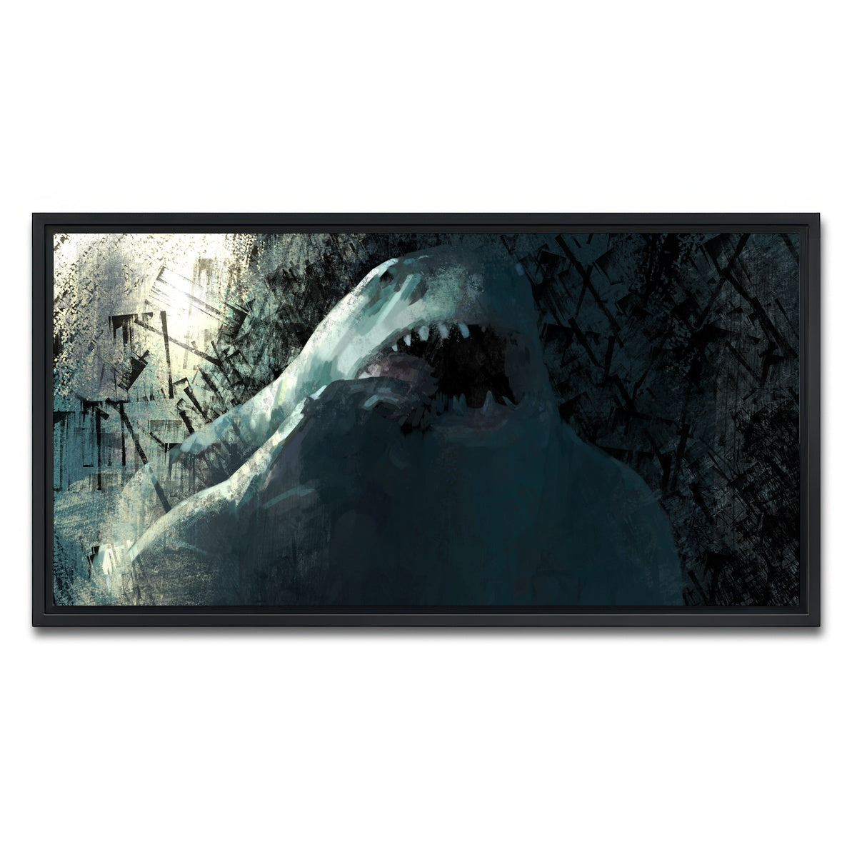 AUTO-MOCKUP WHITE | King | 1 Piece | Black Framed Canvas | group=2x1