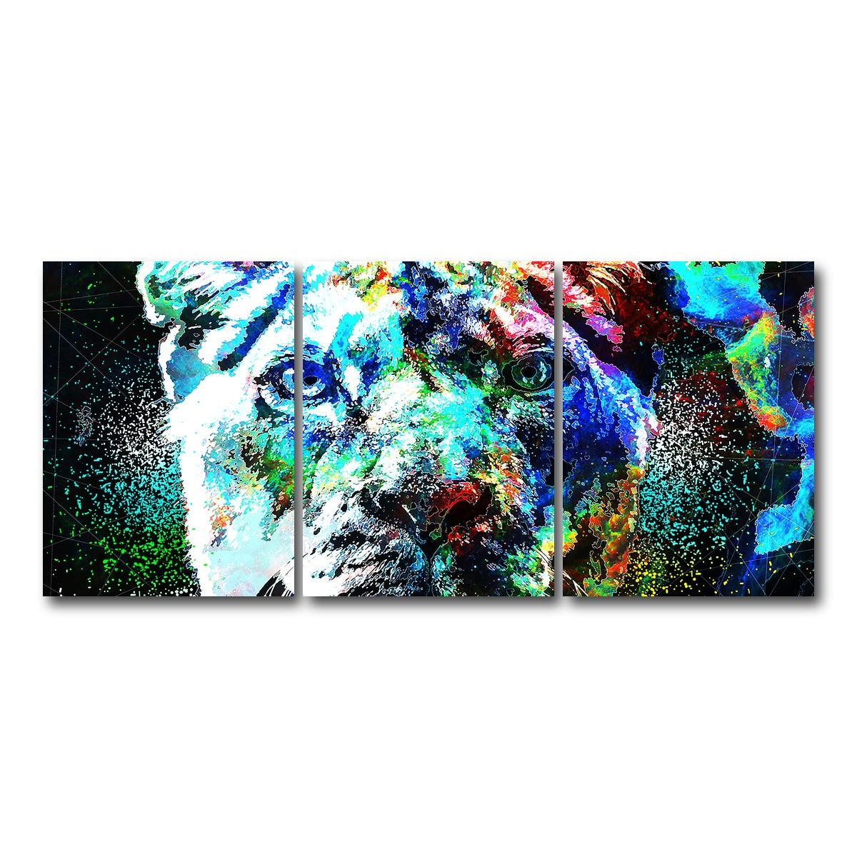 AUTO-MOCKUP WHITE | King of Beast | 3 Piece | Gallery Wrap Canvas | group=18x24