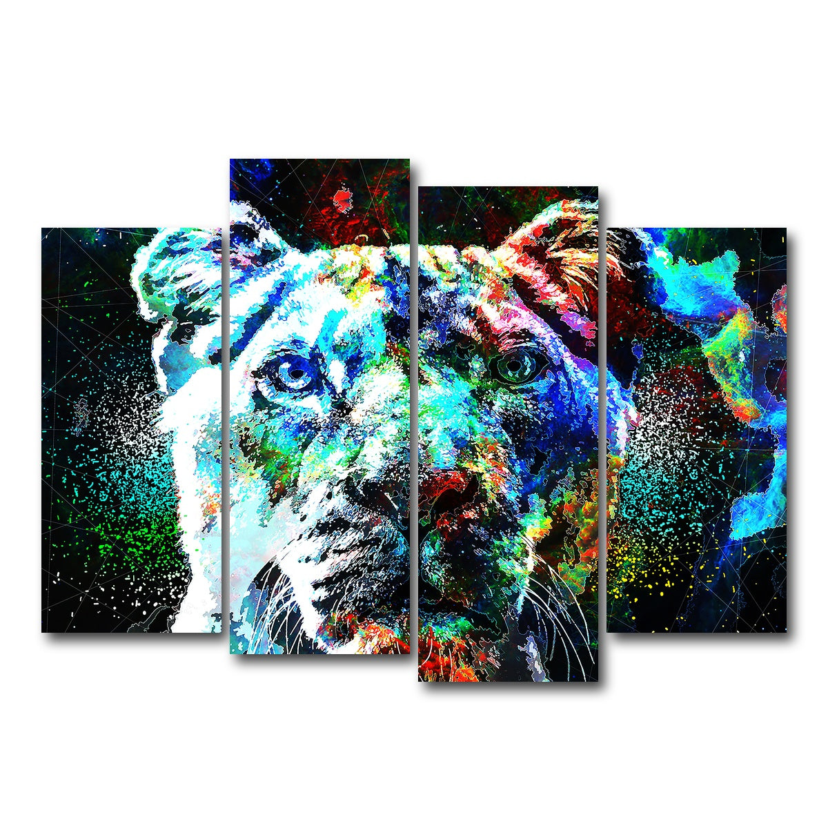 AUTO-MOCKUP WHITE | King of Beast | 4 Piece | Gallery Wrap Canvas | group=4_normal