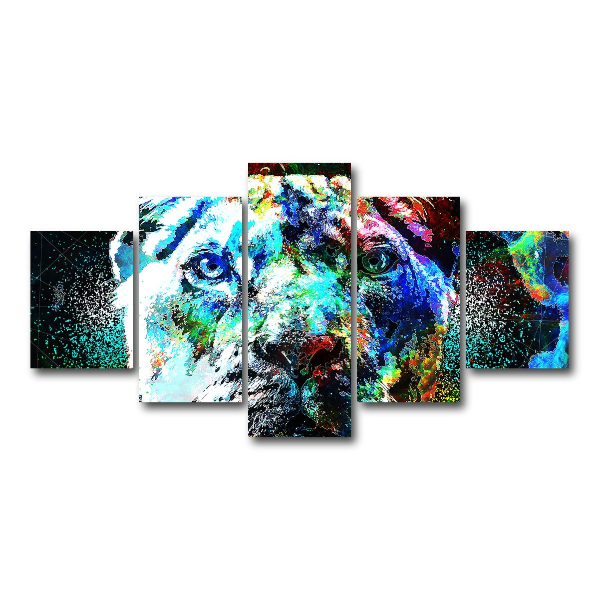 AUTO-MOCKUP WHITE | King of Beast | 5 Piece | Gallery Wrap Canvas | group=5_short