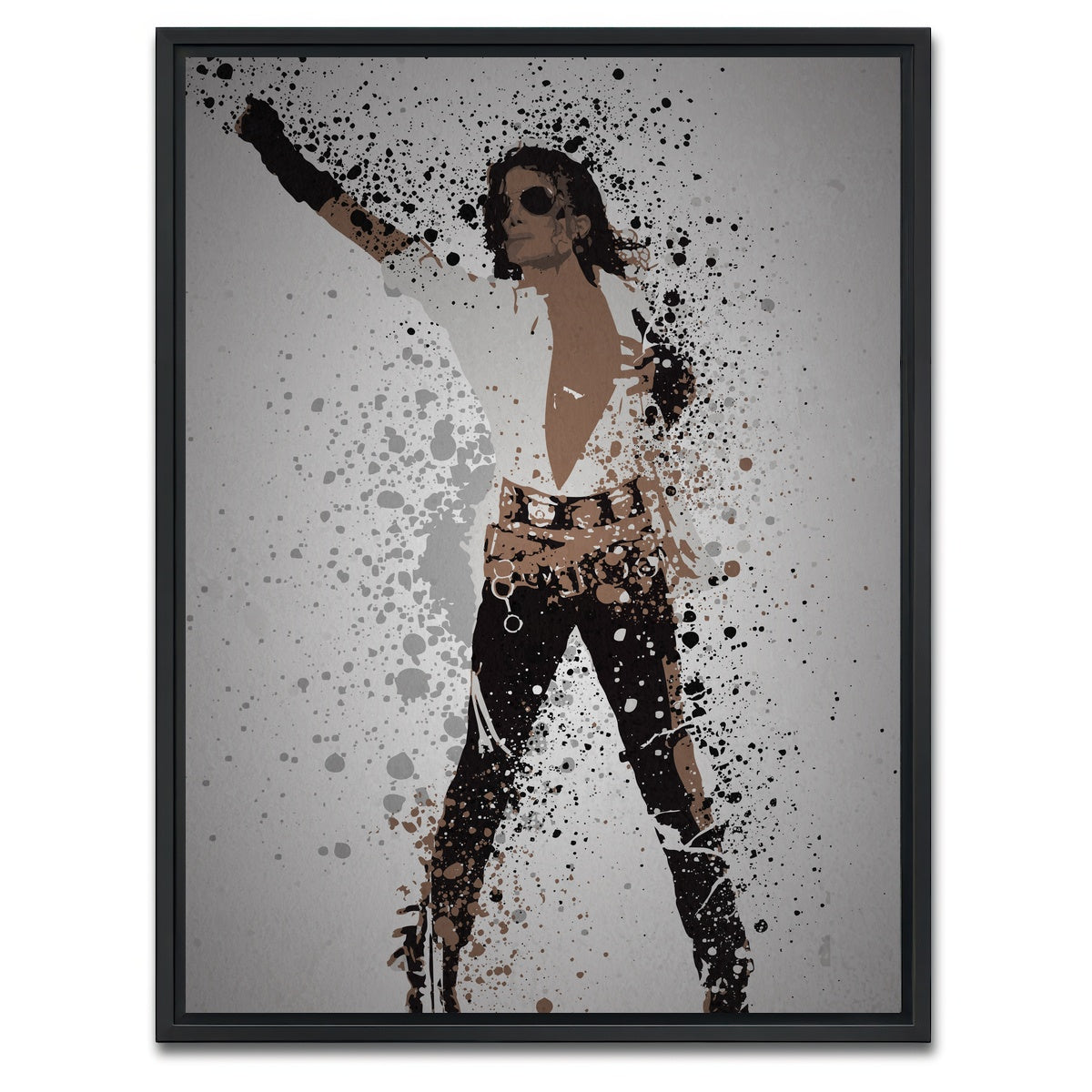 AUTO-MOCKUP WHITE | King of Pop | 1 Piece | Black Framed Canvas | group=3x4