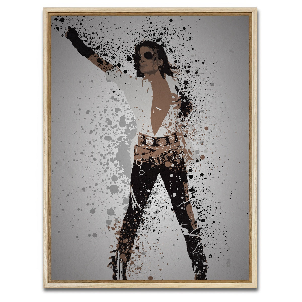 AUTO-MOCKUP WHITE | King of Pop | 1 Piece | Natural Framed Canvas | group=3x4