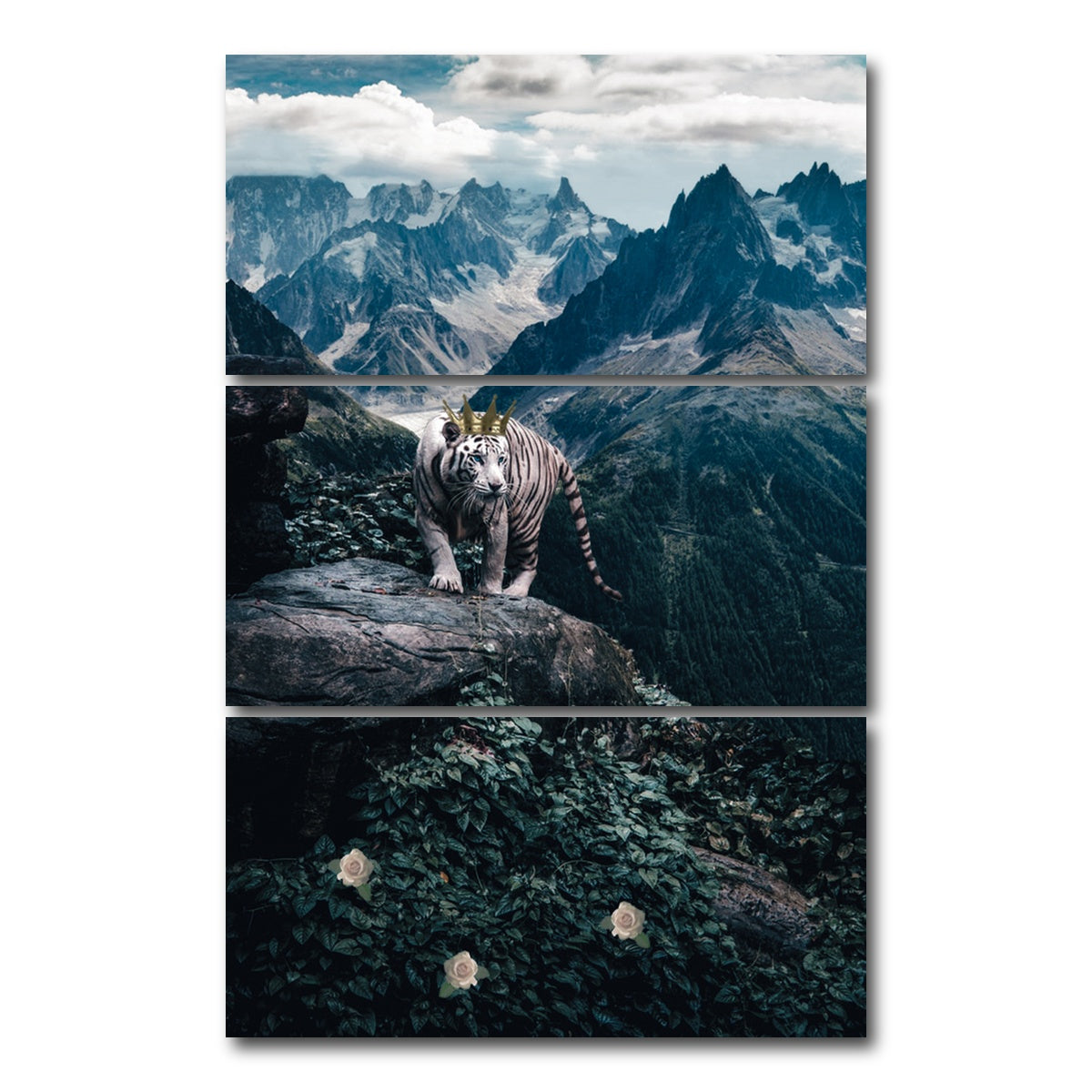 AUTO-MOCKUP WHITE | King of the Valley | 3 Piece | Gallery Wrap Canvas | group=12x24_stacked