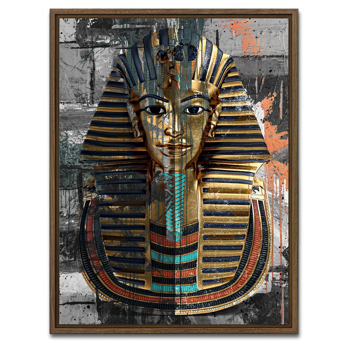 AUTO-MOCKUP WHITE | King tut | 1 Piece | Walnut Framed Canvas | group=3x4