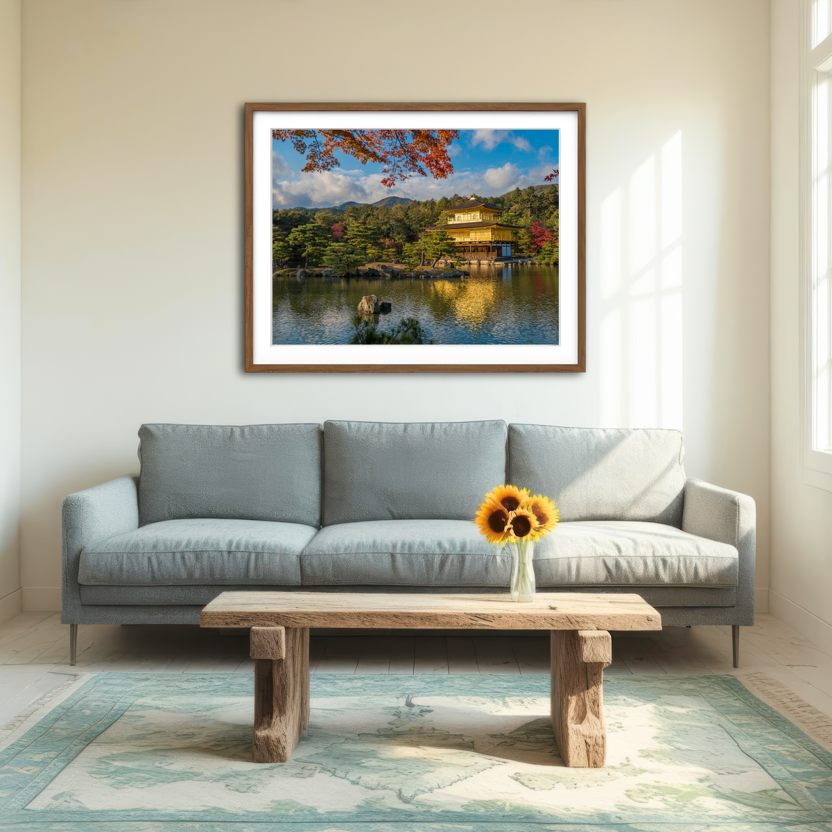 AUTO-MOCKUP ROOM | Kinkaku-ji Buddhist Temple Wall Art