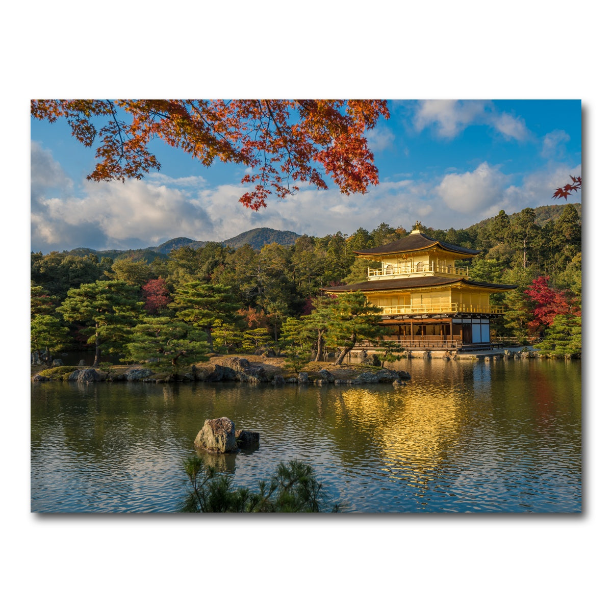 AUTO-MOCKUP WHITE | Kinkaku-ji buddhist temple | 1 Piece | Gallery Wrap Canvas | group=4x3