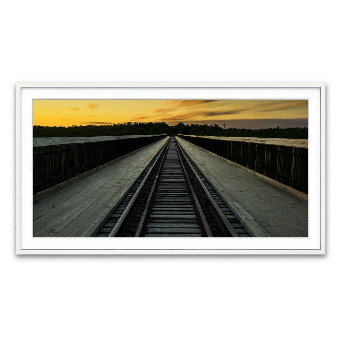 Framed Print 2x1 White