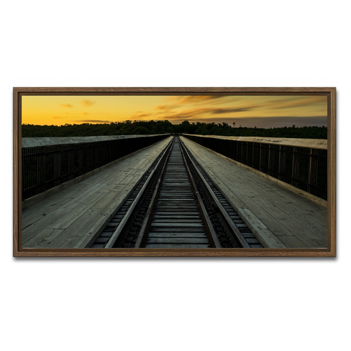 AUTO-MOCKUP WHITE | Kinzua Bridge | 1 Piece | Walnut Framed Canvas | group=2x1