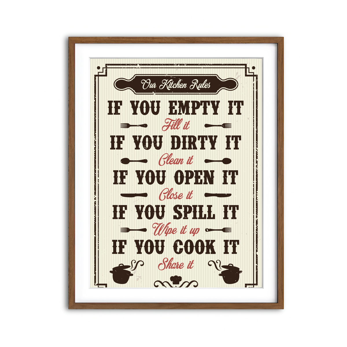 Framed Print 3x4 Walnut